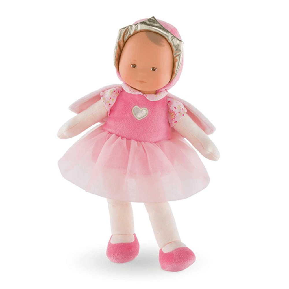 New in Box Corolle Princess Pink Cotton Flower Washable Baby Doll 12" For Age 0+